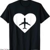 Aviator Nation Heart T-Shirt Airplane Pilot Aviation Flight