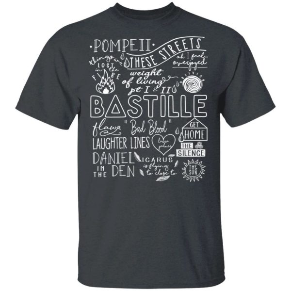 Bastille T-shirt Bastille Songs Tee  All Day Tee