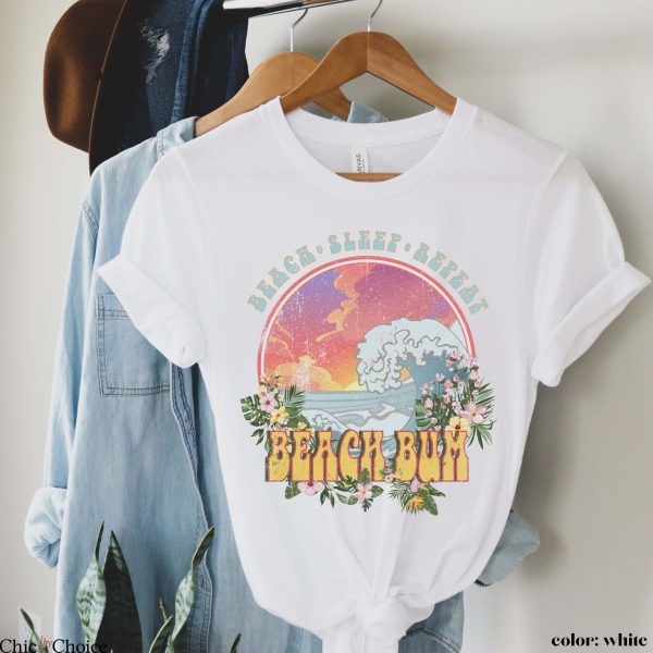 Beach Bum T Shirt Retro Summer Cute Beach Bum Shirt