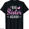 Big Sister Again T-Shirt Sibling Daughter Arrow Butterflies