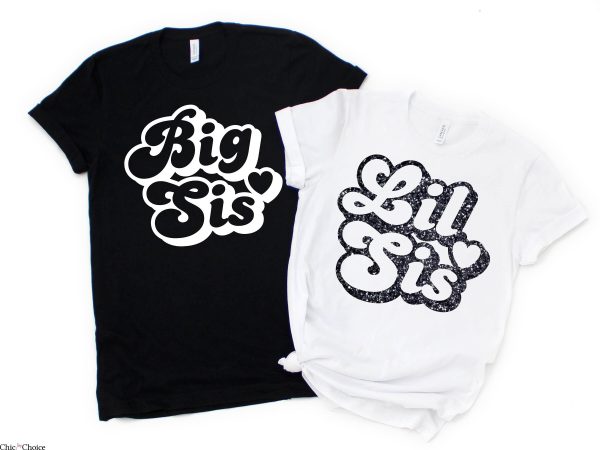 Big Sister Little Sister T-Shirt Big Sis Announcement