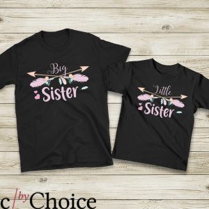 Big Sister Little Sister T-Shirt Boho Style Sibling Sister