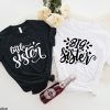Big Sister Little Sister T-Shirt Matching Cute Sibling