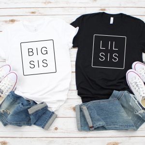 Big Sister Little Sister T-Shirt Matching Sibling Outfit