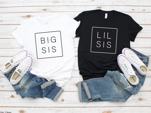 Big Sister Little Sister T-Shirt Matching Sibling Outfit