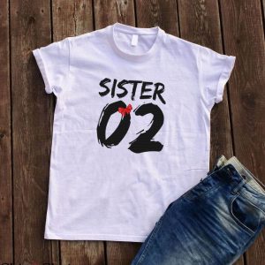 Big Sister Little Sister T Shirt Sibling Matching Cute Tee 3