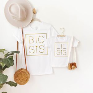 Big Sister Little Sister T-Shirt Square Sis Matching Tee