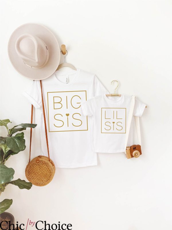 Big Sister Little Sister T-Shirt Square Sis Matching Tee