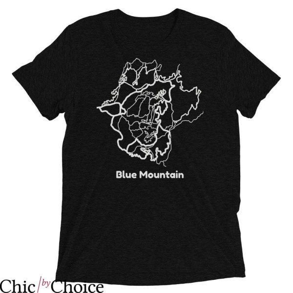Blue Mountain T Shirt Peekskill Mountain Bike Trail Map