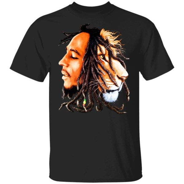 Bob Marley Shirt Bob Marley Rasta Lion Rastafari T-shirt  All Day Tee