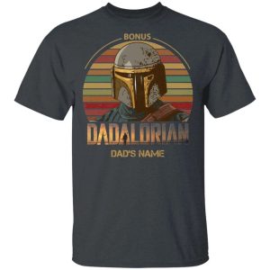 Bonus Dadalorian Mandalorian Step Dad Custom Name T shirt Vintage Style All Day Tee 4