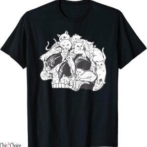 Cats Skull T-Shirt Kitty Skeleton Halloween Costume Gifts