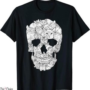 Cats Skull T-Shirt Kitty Skeleton Halloween Costume Idea
