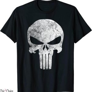 Cats Skull T-Shirt Marvel Comics Punisher Symbol Distressed