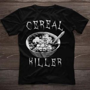 Cereal Killer T Shirt Cereal Killer Funny Gothic Skeletons