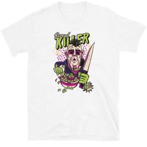 Cereal Killer T Shirt Horror Lovers Breakfast Shirt