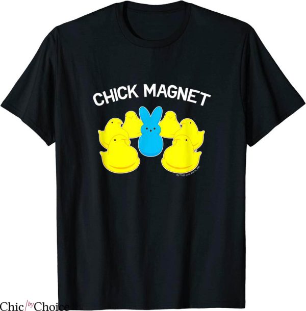 Chick Magnet T-Shirt Peeps With Bunny Cute Chicks Tee