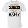 Cruzan Makes Me Happy T-shirt Rum Tee  All Day Tee