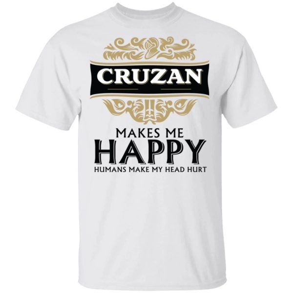 Cruzan Makes Me Happy T-shirt Rum Tee  All Day Tee
