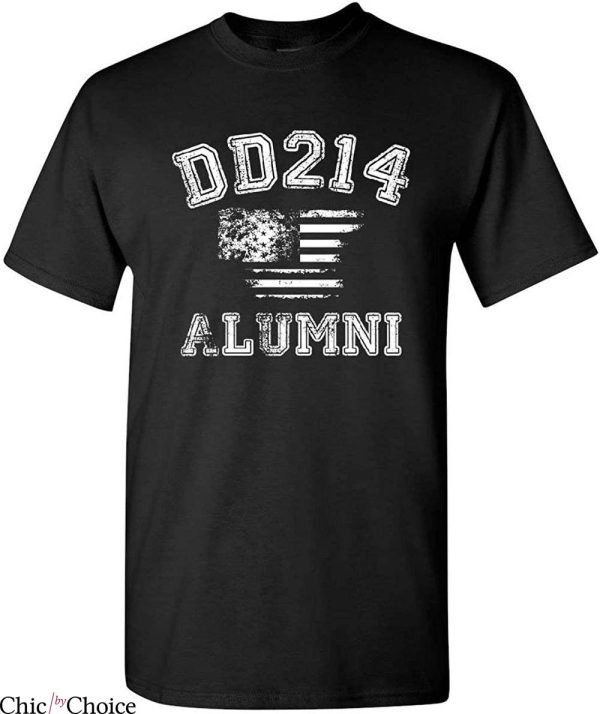 DD214 T-Shirt Alumni Distressed American Flag Military