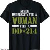 DD214 T-Shirt DD-214 Female Veterans Day Vintage Tee