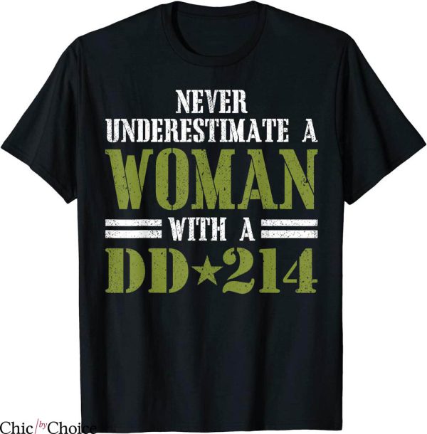 DD214 T-Shirt DD-214 Female Veterans Day Vintage Tee