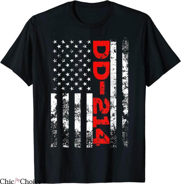 DD214 T-Shirt DD-214 US Alumni American Flag Vintage
