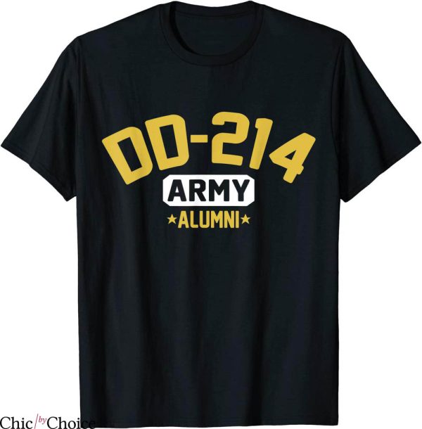 DD214 T-Shirt DD-214 US Army Alumni Vintage Trendy Tee
