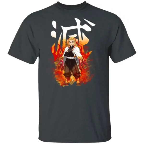 Demon Slayer Kisatsutai Kyojuro Rengoku Shirt Kimetsu No Yaiba Tee  All Day Tee