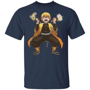 Demon Slayer Zenitsu Holding Thunder God Weapons Shirt Parody Anime Tee All Day Tee 4
