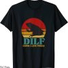 Dilf Damn I Love Frogs T-Shirt Retro Vintage Sunset Funny