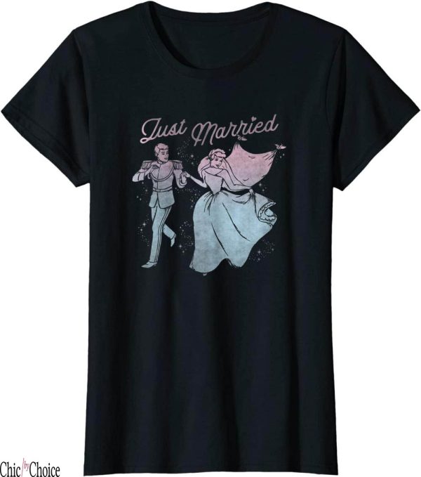 Disney Just Married T-Shirt Cinderella Prince Princess