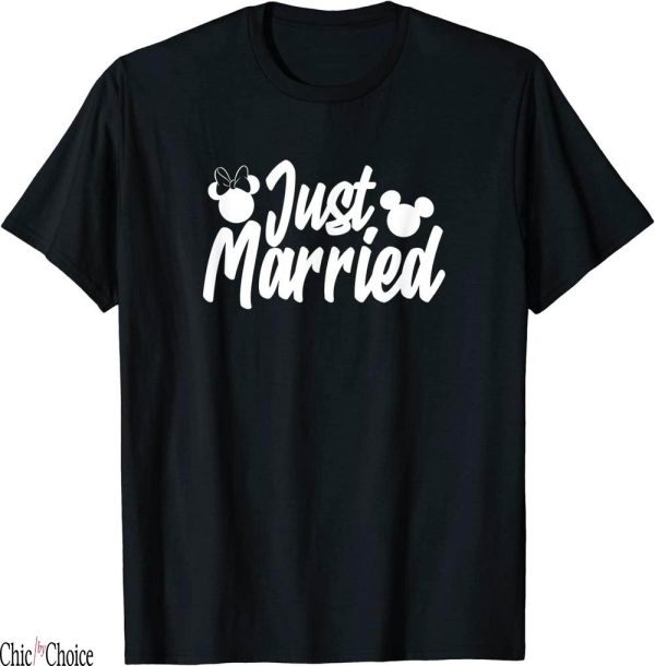 Disney Just Married T-Shirt Mickey Friends Mickey Minnie