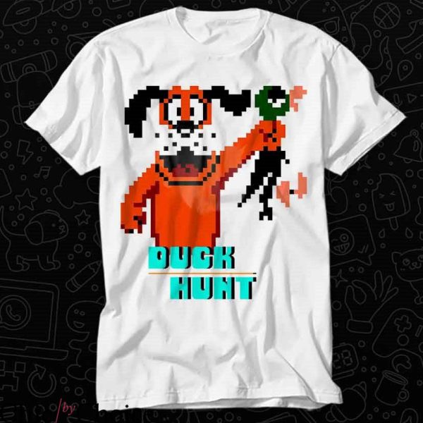 Duck Hunt T-Shirt Retro 80s Game 8bit Pixerl Art Vintage