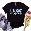 F Cancer T Shirt Colon Cancer Ribbon Support T Shirt