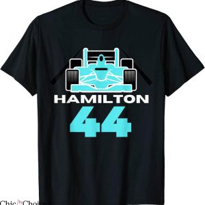 F1 T-Shirt F1 Lewis Hamilton 44 Racing Trendy Cool Tee