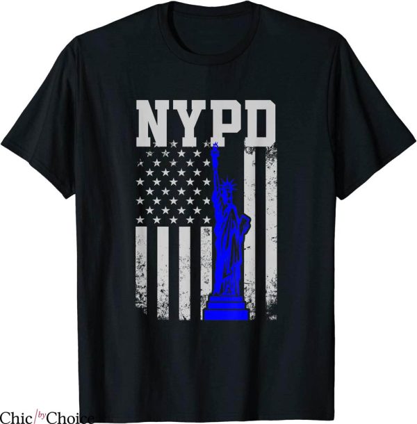 FDNY Job T-Shirt NYPD New York Police Department Statue