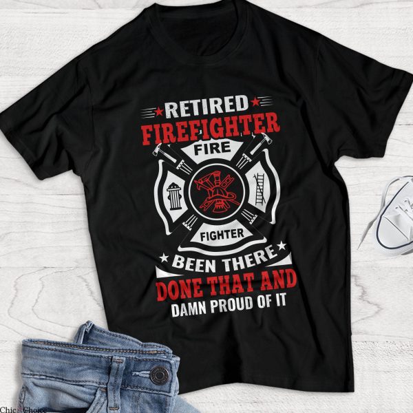 FDNY Job T-Shirt Retired Firefighter Fireman Trendy Tee