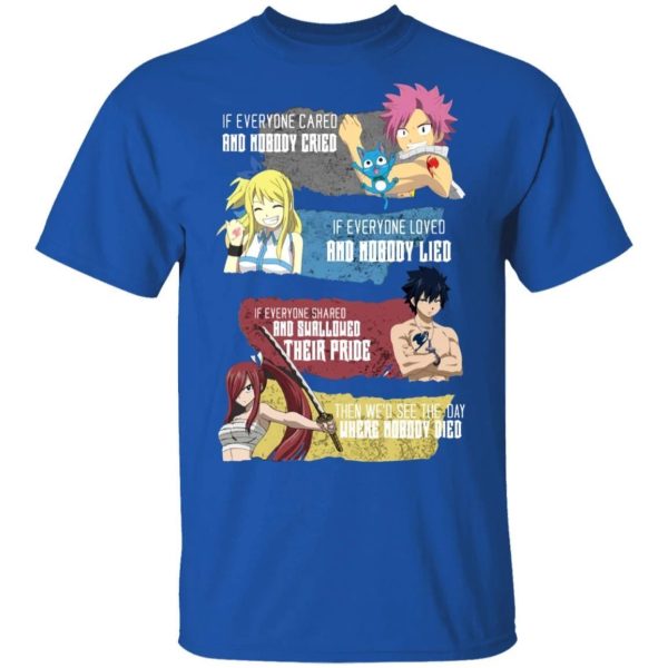 Fairy Tail Quotes Natsu Lucy Gray Erza T Shirt Anime Tee  All Day Tee