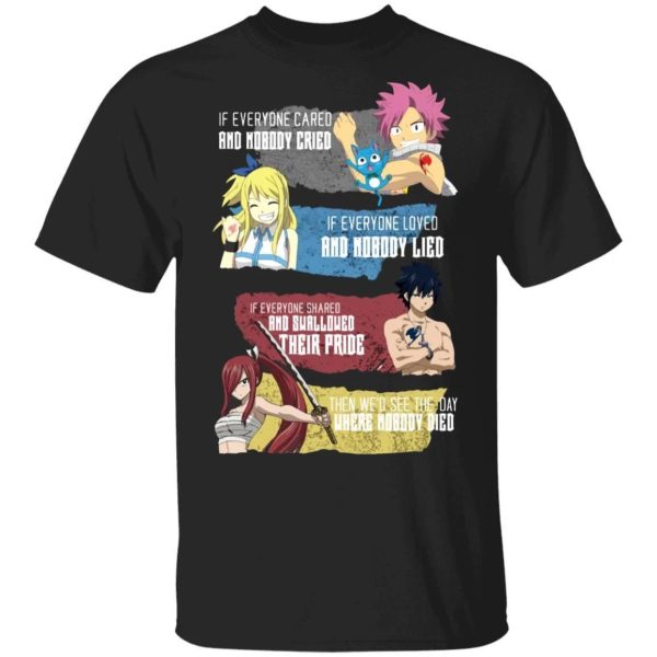 Fairy Tail Quotes Natsu Lucy Gray Erza T Shirt Anime Tee  All Day Tee