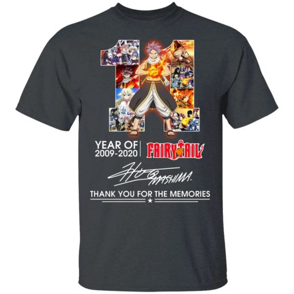 Fairy Tail T-shirt 11 Years Anniversary 2009 – 2020 Anime Tee  All Day Tee