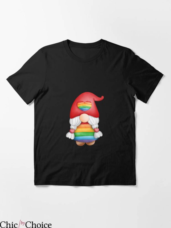 Forstjude Org T-Shirt Cute Elder With Hat And Heart Tee