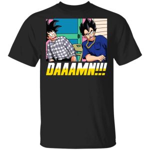 Goku and Vegeta with Damn Meme Shirt Parody Dragon Ball Tee All Day Tee 3