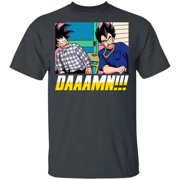 Goku and Vegeta with Damn Meme Shirt Parody Dragon Ball Tee  All Day Tee