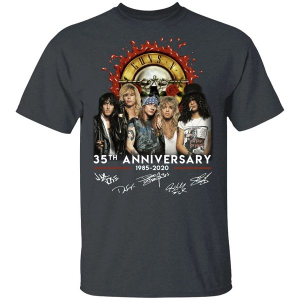 Guns N’ Roses T-shirt 35th Anniversary 1985 – 2020 Tee  All Day Tee