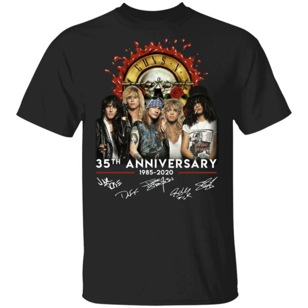 Guns N’ Roses T-shirt 35th Anniversary 1985 – 2020 Tee  All Day Tee