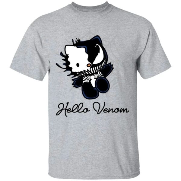 Hello Venom Tee Funny Hello Kitty Mixed Venom T-Shirt Fan Gift Idea  All Day Tee