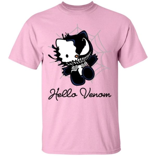 Hello Venom Tee Funny Hello Kitty Mixed Venom T-Shirt Fan Gift Idea  All Day Tee