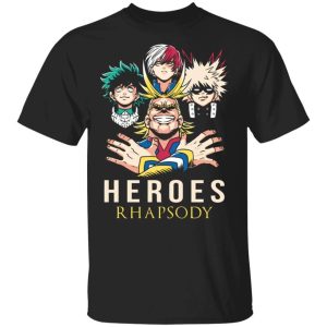 Heroes Rhapsody T Shirt My Hero Academia Anime Tee All Day Tee Heroes Rhapsody T Shirt My Hero Academia Anime Tee All Day Tee