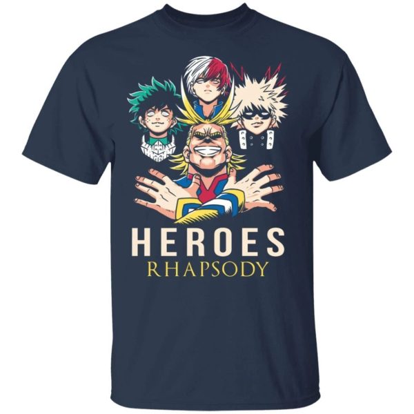 Heroes Rhapsody T Shirt My Hero Academia Anime Tee  All Day Tee